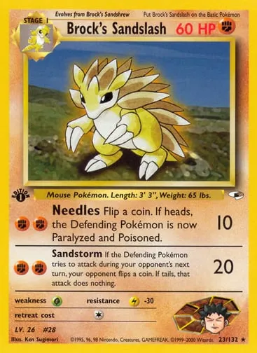 Brock's Sandslash 23/132 Gym Heroes