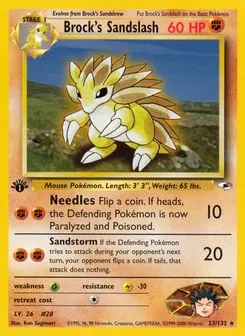 Brock's Sandslash 23/132 Gym Heroes