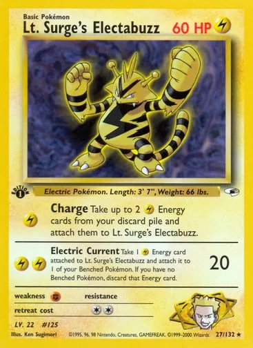 Lt. Surge's Electabuzz 27/132 Gym Heroes