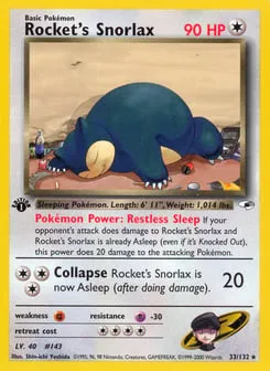 Rocket's Snorlax 33/132 Gym Heroes