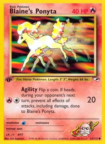 Blaine's Ponyta 63/132 Gym Heroes