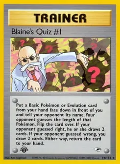 Blaine's Quiz #1 97/132 Gym Heroes