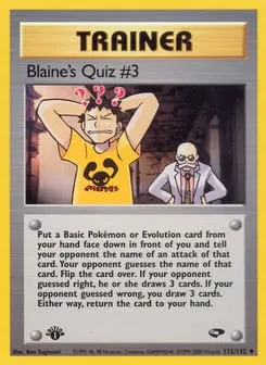 Blaine's Quiz #3 112/132 Gym Challenge