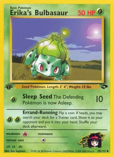 Erika's Bulbasaur 39/132 Gym Challenge