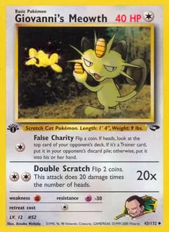 Giovanni's Meowth 43/132 Gym Challenge