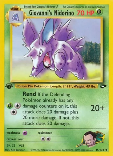 Giovanni's Nidorino 45/132 Gym Challenge
