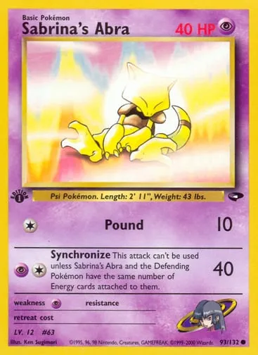 Sabrina's Abra 93/132 Gym Challenge