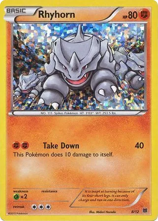 Rhyhorn 8/12 McDonald's Collection 2015