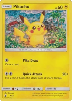 Pikachu 4/12 McDonald's Collection 2018