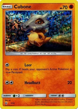Cubone 7/12 McDonald's Collection 2018