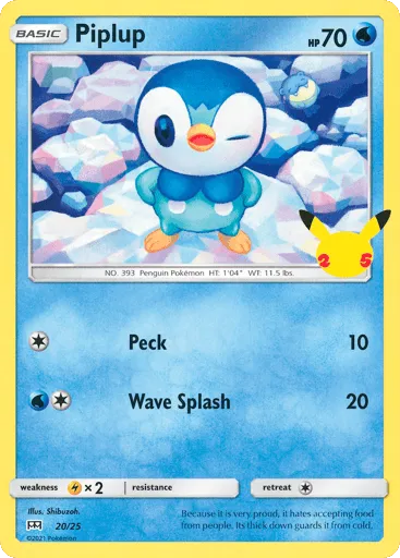 Piplup 20/25 McDonald's Collection 2021