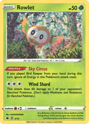 Rowlet 2/15 McDonald's Collection 2022