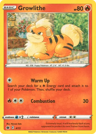 Growlithe 4/15 McDonald's Collection 2022