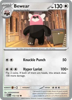 Bewear 112/132 Mega Evolution