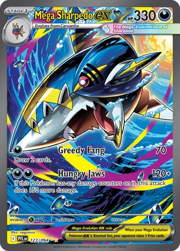 Mega Sharpedo ex 127/094 Phantasmal Flames