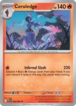 Ceruledge 020/094 Phantasmal Flames