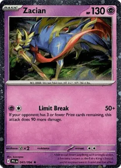 Zacian 045/094 Cosmos Holo Phantasmal Flames