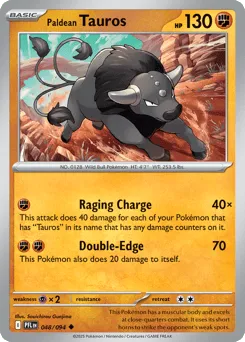Paldean Tauros 048/094 Phantasmal Flames
