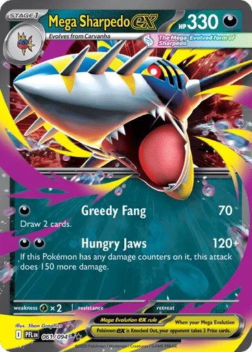 Mega Sharpedo ex 061/094 Phantasmal Flames