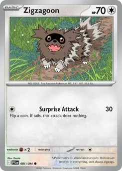 Zigzagoon 081/094 Phantasmal Flames