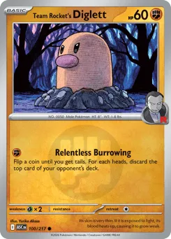 Team Rocket's Diglett 100/217 Energy Reverse Ascended Heroes