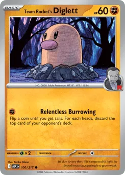 Team Rocket's Diglett 100/217 Normal Ascended Heroes