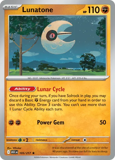 Lunatone 105/217 Ascended Heroes