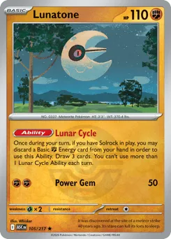 Lunatone 105/217 Dusk Ball Ascended Heroes