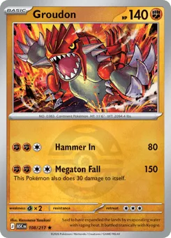 Groudon 108/217 Dusk Ball Ascended Heroes