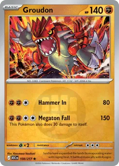 Groudon 108/217 Energy Reverse Ascended Heroes