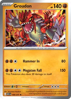 Groudon 108/217 Holo Ascended Heroes