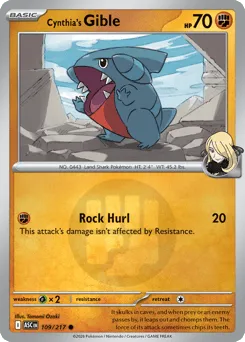 Cynthia's Gible 109/217 Energy Reverse Ascended Heroes