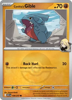 Cynthia's Gible 109/217 Poké Ball Ascended Heroes
