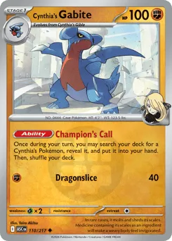 Cynthia's Gabite 110/217 Energy Reverse Ascended Heroes
