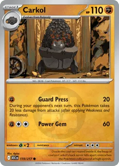 Carkol 119/217 Energy Reverse Ascended Heroes