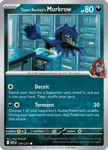 Team Rocket's Murkrow 126/217 Ascended Heroes