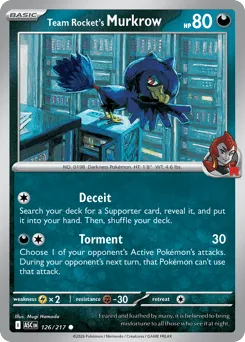 Team Rocket's Murkrow 126/217 Ascended Heroes