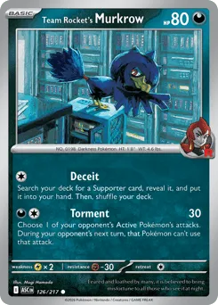 Team Rocket's Murkrow 126/217 Rocket Reverse Ascended Heroes