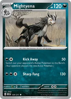 Mightyena 129/217 Energy Reverse Ascended Heroes
