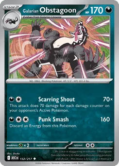 Galarian Obstagoon 132/217 Dusk Ball Ascended Heroes