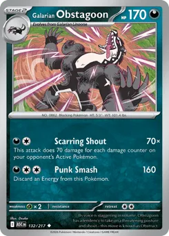 Galarian Obstagoon 132/217 Energy Reverse Ascended Heroes