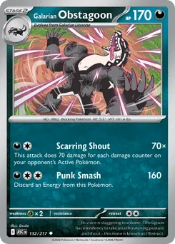 Galarian Obstagoon 132/217 Normal Ascended Heroes
