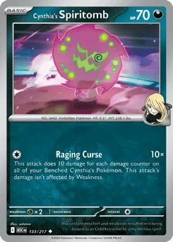 Cynthia's Spiritomb 133/217 Energy Reverse Ascended Heroes