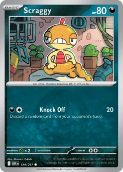 Scraggy 134/217 Energy Reverse Ascended Heroes