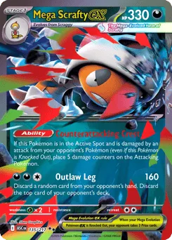 Mega Scrafty ex 135/217 Holo Ascended Heroes