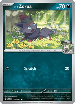 N's Zorua 136/217 Energy Reverse Ascended Heroes