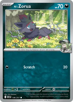 N's Zorua 136/217 Poké Ball Ascended Heroes