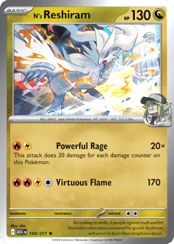 N's Reshiram 154/217 Holo Ascended Heroes