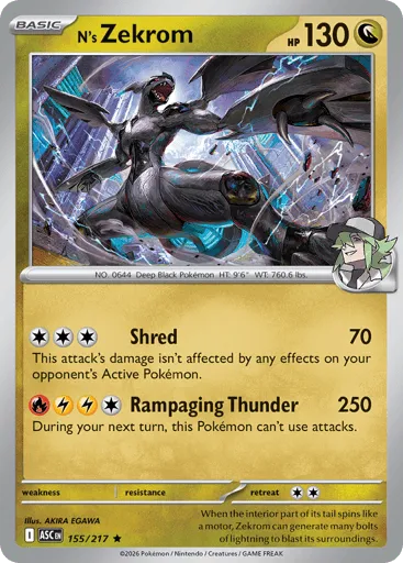 N's Zekrom 155/217 Ascended Heroes