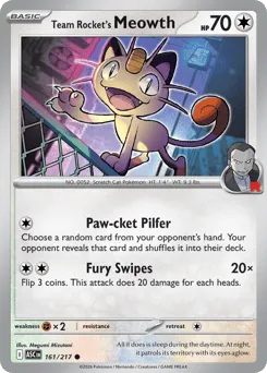 Team Rocket's Meowth 161/217 Ascended Heroes